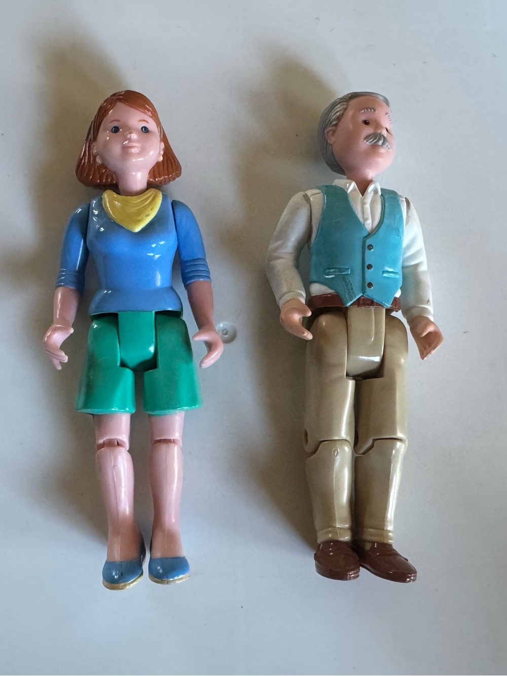 VINTAGE Fisher-Price Pair of Family Figures Mom & Grandpa